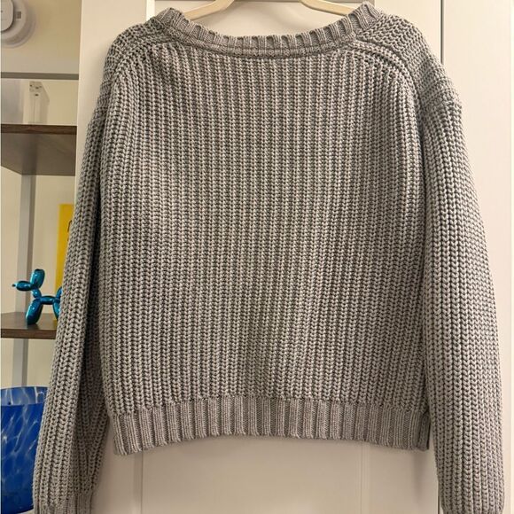 ATM Anthony Thomas Melillo Gray Button-Up Women's Sweater - Picture 3 of 3